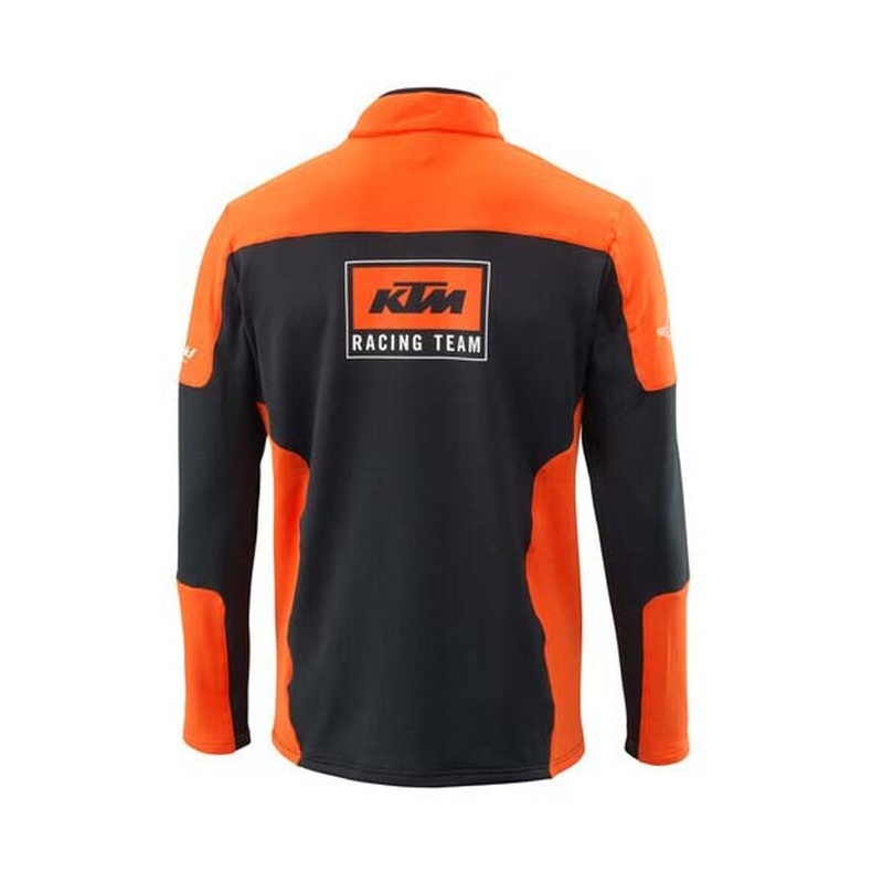 Bluza z kapturem KTM Team Halfzip czarno-pomarańczowa