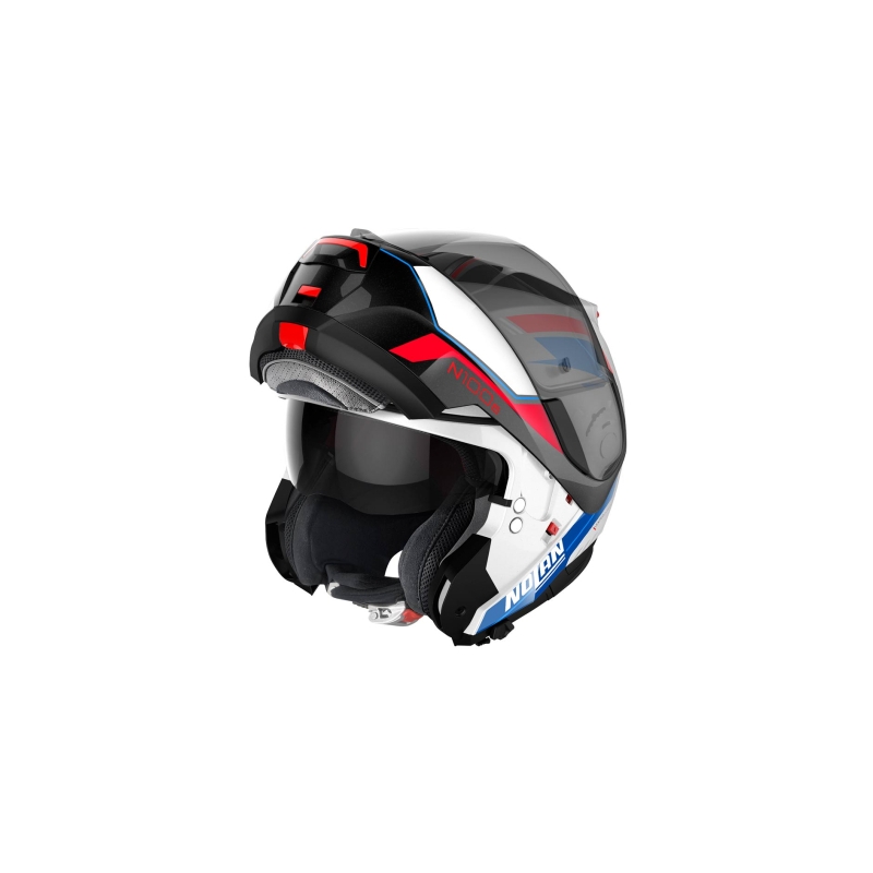 Odchylany kask motocyklowy Nolan N100-6 Surveyor N-COM 24 biało-niebieski