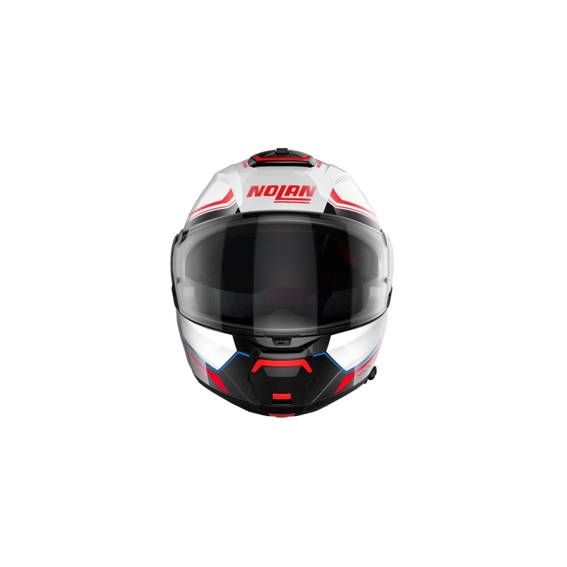 Odchylany kask motocyklowy Nolan N100-6 Surveyor N-COM 24 biało-niebieski