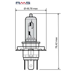 Bulb RMS 246510061 12V 35/35W, H4 white