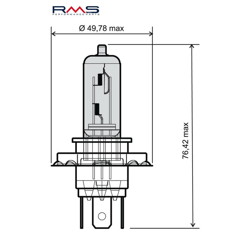 Bulb RMS 12V 35/35W, H4 white