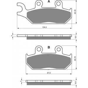 Brake pads GOLDFREN 033 AD  OFF-ROAD FRONT