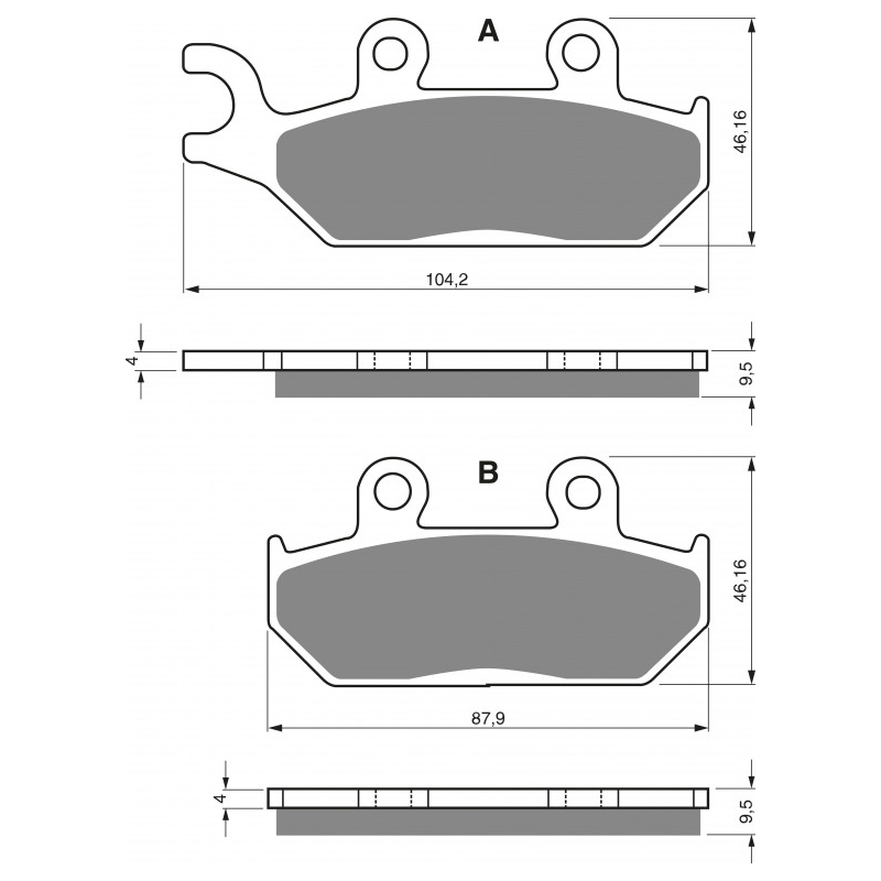 Brake pads GOLDFREN AD  OFF-ROAD FRONT