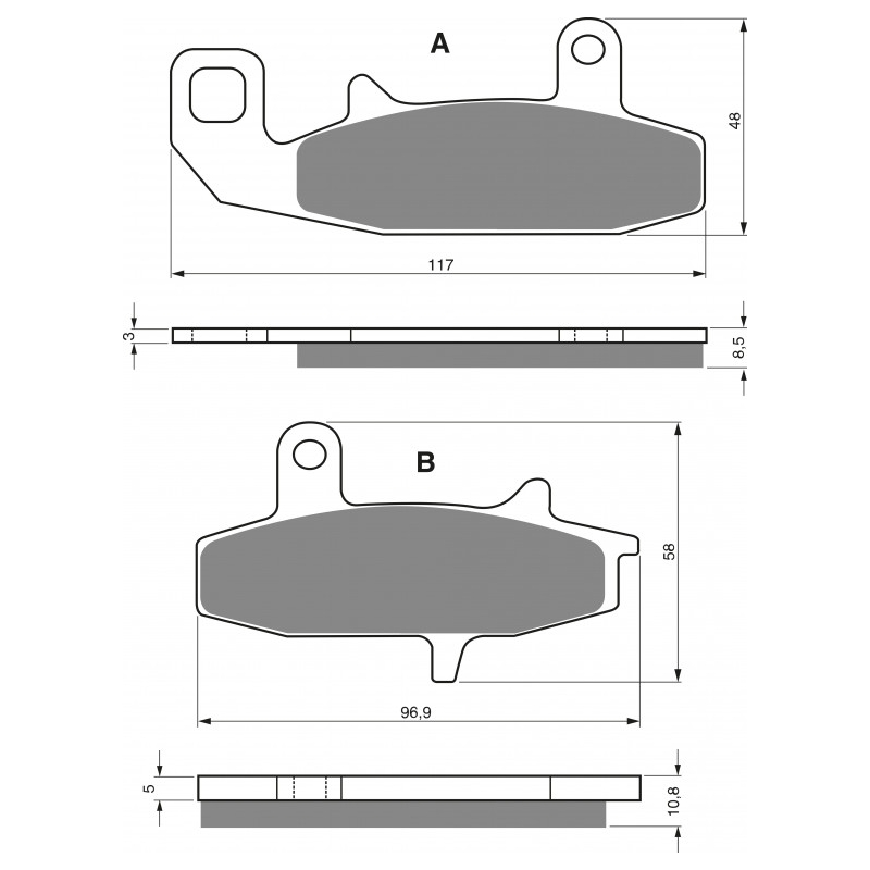 Brake pads GOLDFREN S3