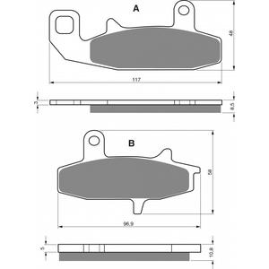 Brake pads GOLDFREN 036 AD  OFF-ROAD FRONT