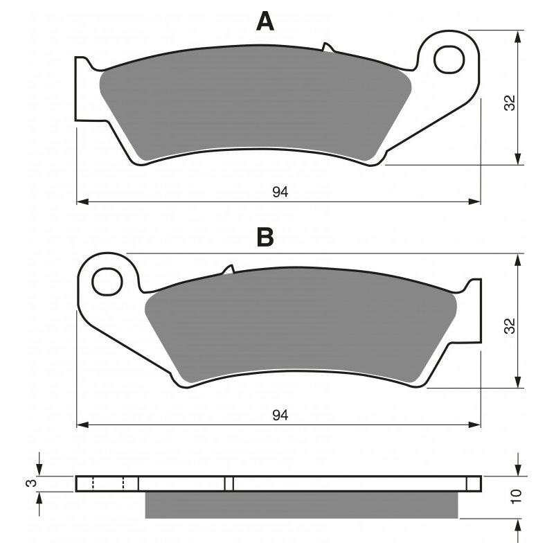 Brake pads GOLDFREN AD  STREET