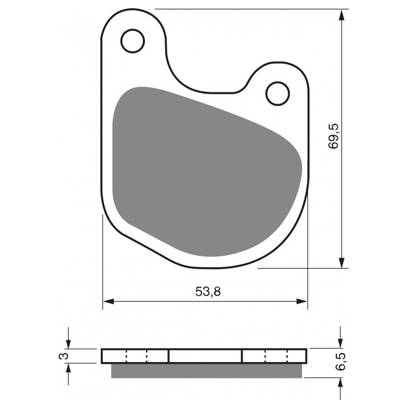 Brake pads GOLDFREN S3 (1 left + 1 right)