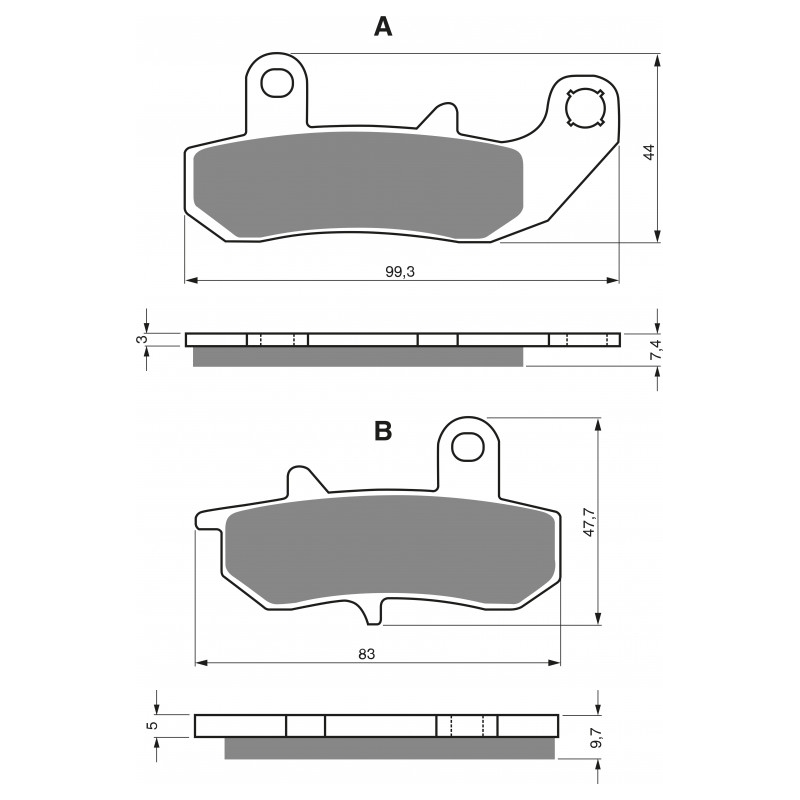 Brake pads GOLDFREN AD  STREET