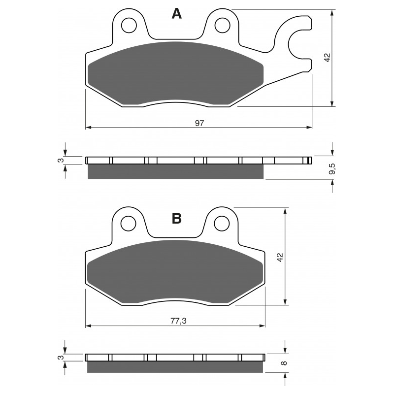 Brake pads GOLDFREN AD STREET