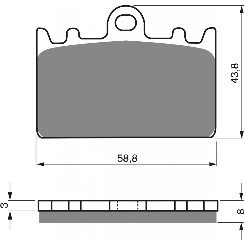 Brake pads GOLDFREN S3 for SUZUKI RGV 250 1996, KAWASAKI ZXR 400 1991-2002