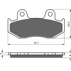 Brake pads GOLDFREN 102 AD  STREET
