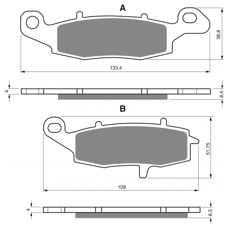 Brake pads GOLDFREN AD  STREET wyprzedaż