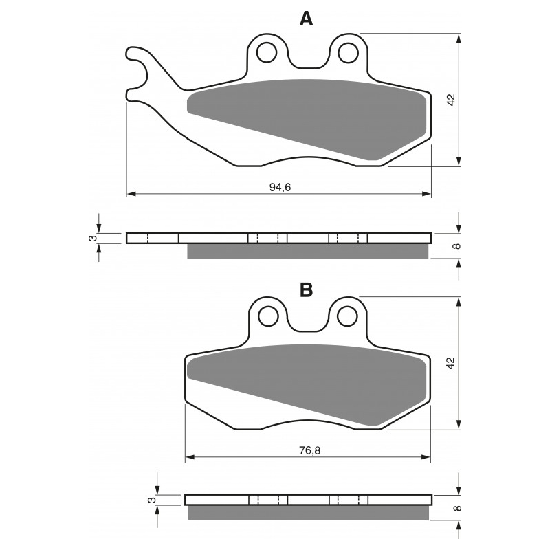 Brake pads GOLDFREN AD  OFF-ROAD FRONT