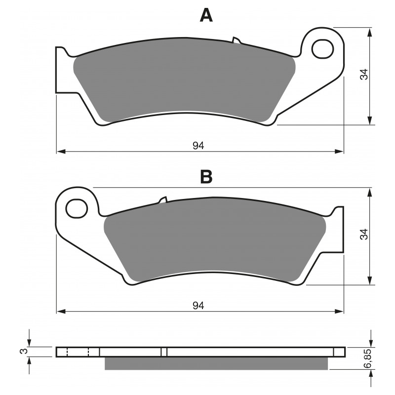 Brake pads GOLDFREN S33 OFF-ROAD FRONT