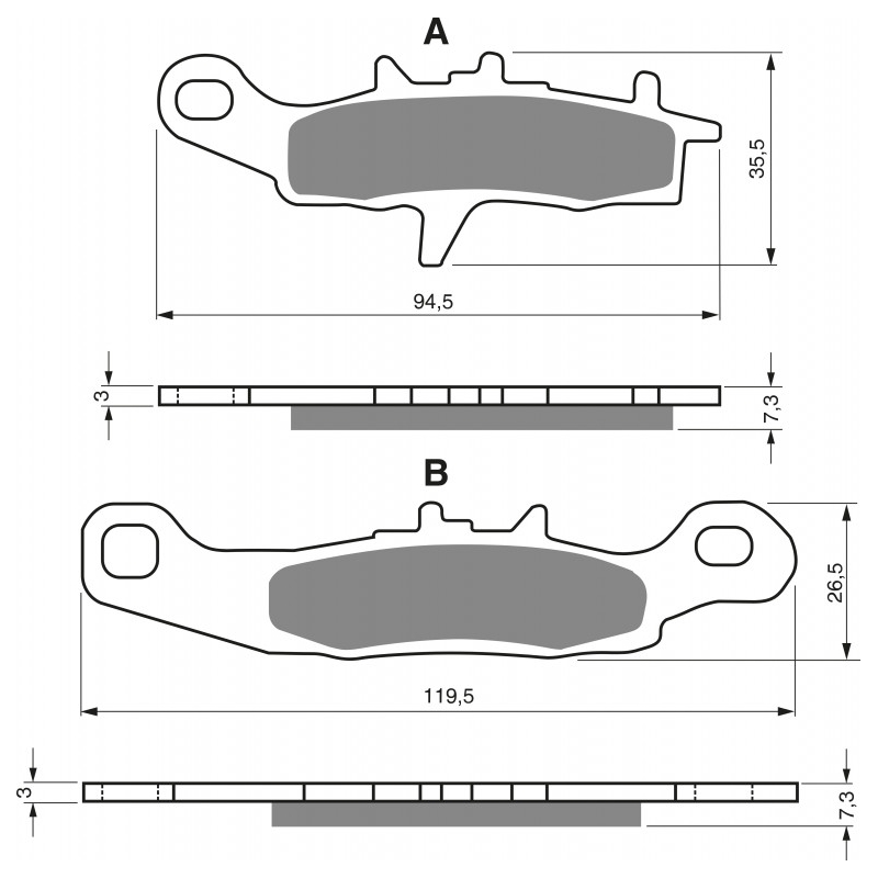 Brake pads GOLDFREN S33 OFF-ROAD FRONT