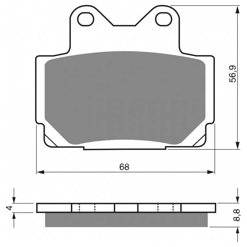 Brake pads GOLDFREN S33 STREET REAR
