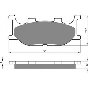 Brake pads GOLDFREN 099 GP6