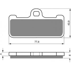 Brake pads GOLDFREN 116 GP6