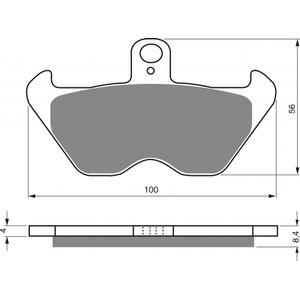 Brake pads GOLDFREN 117 GP6