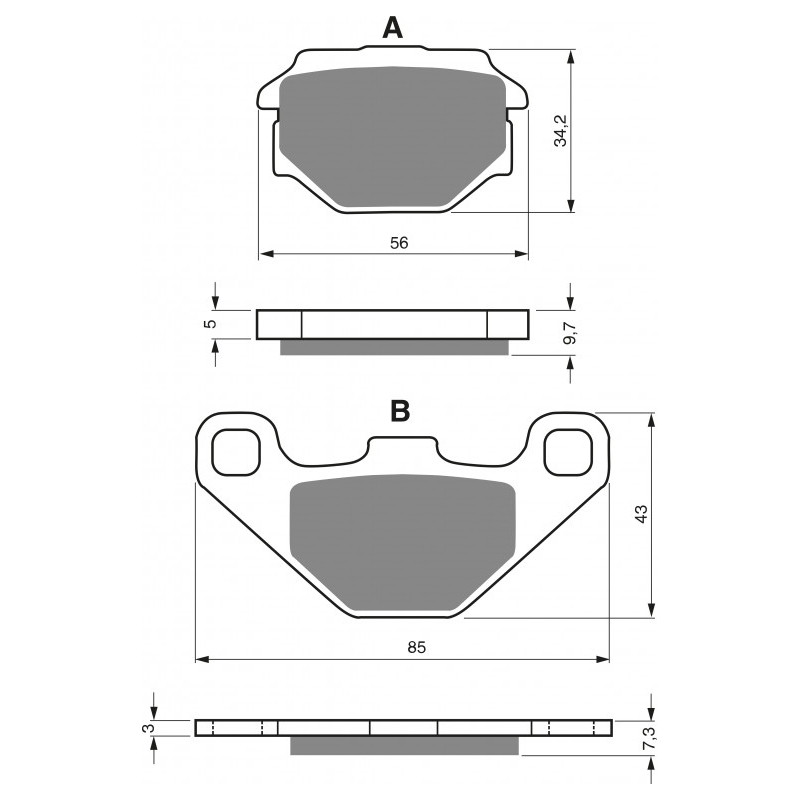Brake pads GOLDFREN K5