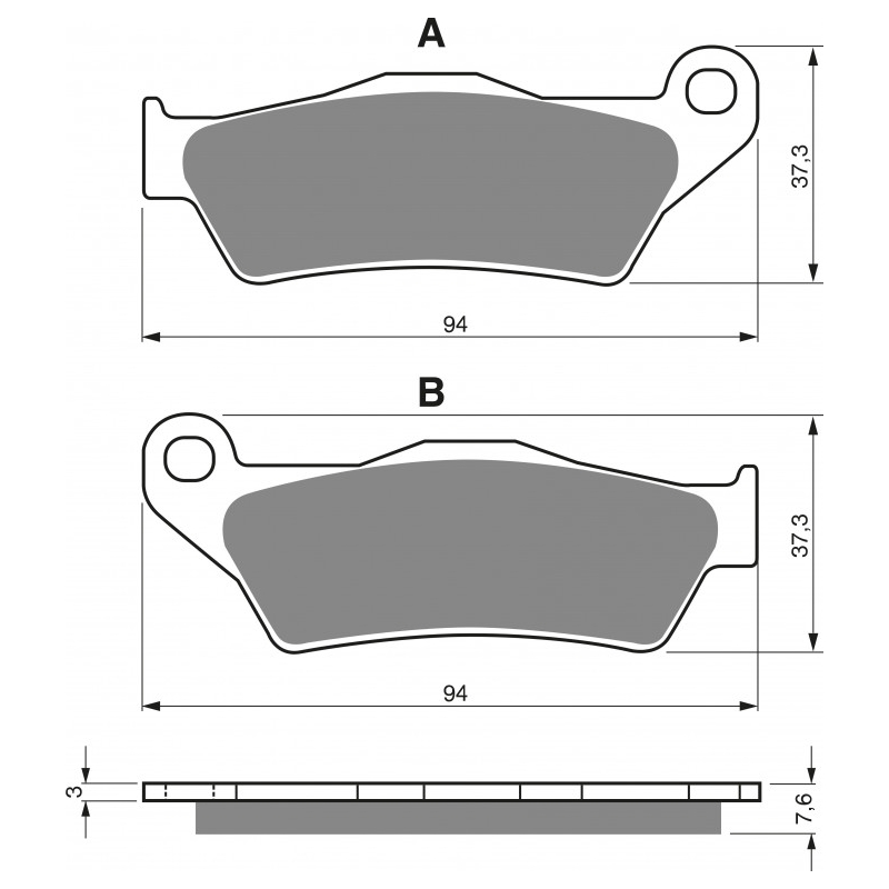 Brake pads GOLDFREN S33 STREET REAR