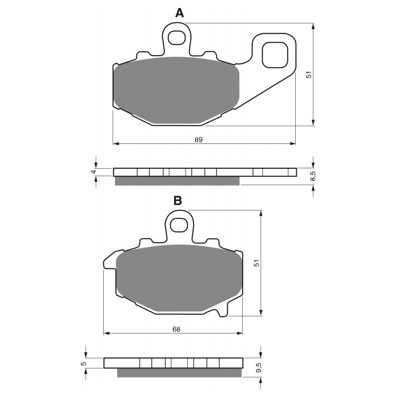 Brake pads GOLDFREN S33 STREET REAR