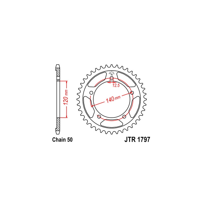 Rear sprocket JT 41T, 530