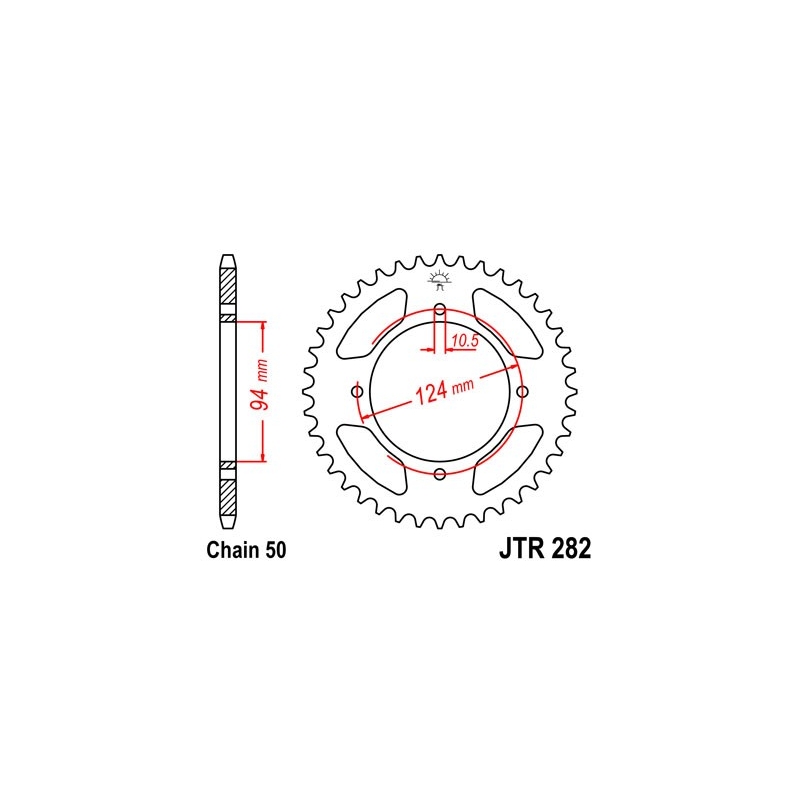 Rear sprocket JT 34T, 530