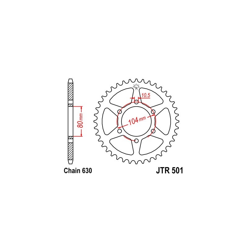 Rear sprocket JT 41T, 630