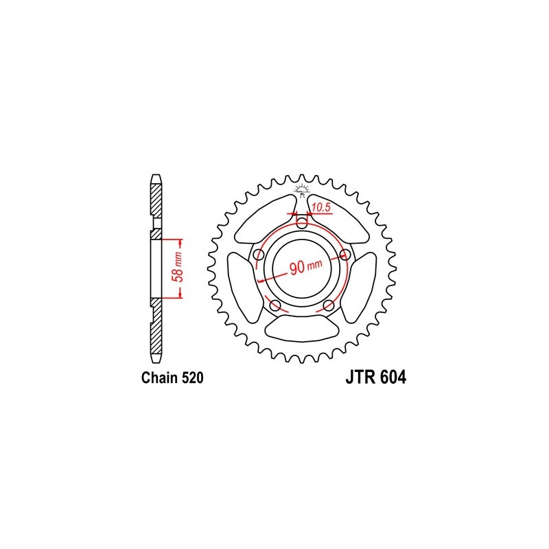 Rear sprocket JT 35T, 520