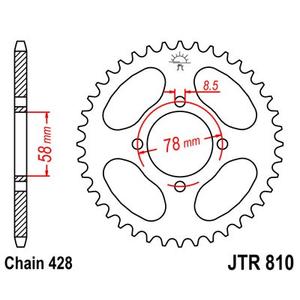 Rear sprocket JT JTR 810-42 42T, 428