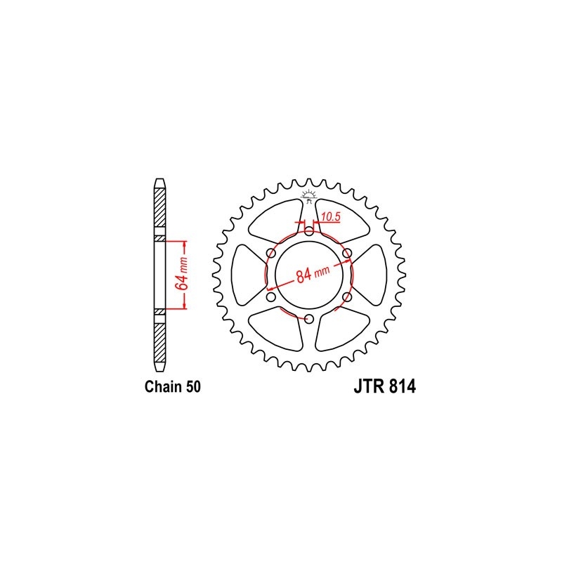 Rear sprocket JT 42T, 530