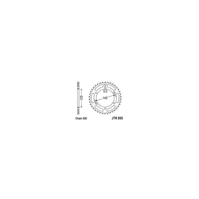 Rear sprocket JT 48T, 520