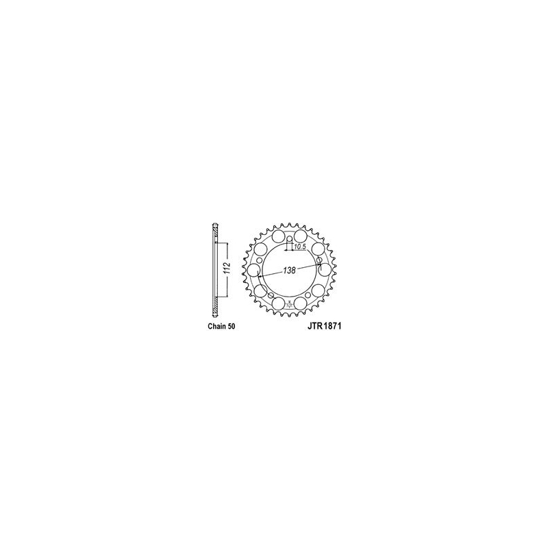 Rear sprocket JT 48T, 530