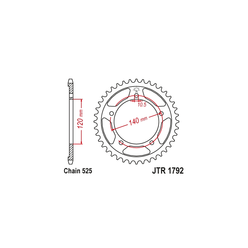 Rear sprocket JT 44T, 525 wyprzedaż