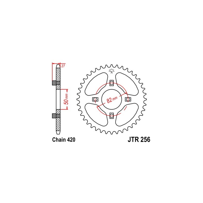 Rear sprocket JT 33T, 420
