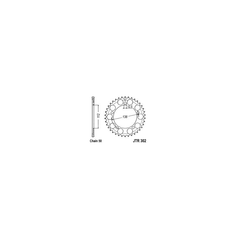Rear sprocket JT 45T, 530