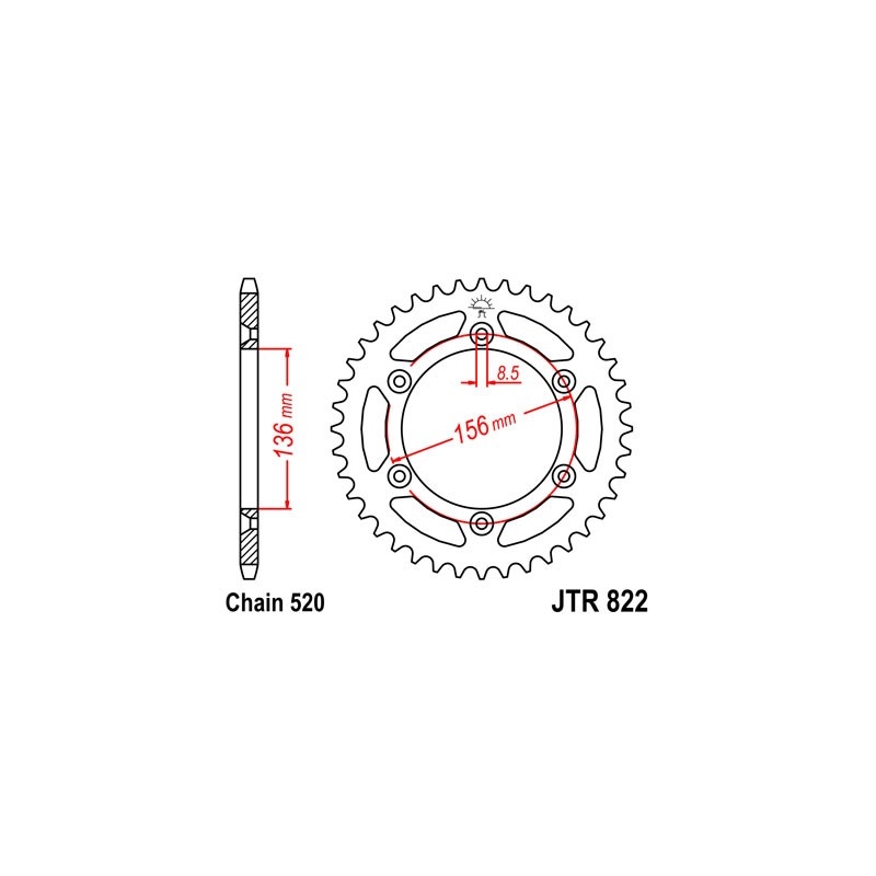 Rear sprocket JT 47T, 520 wyprzedaż