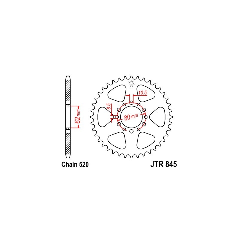 Rear sprocket JT 41T, 520