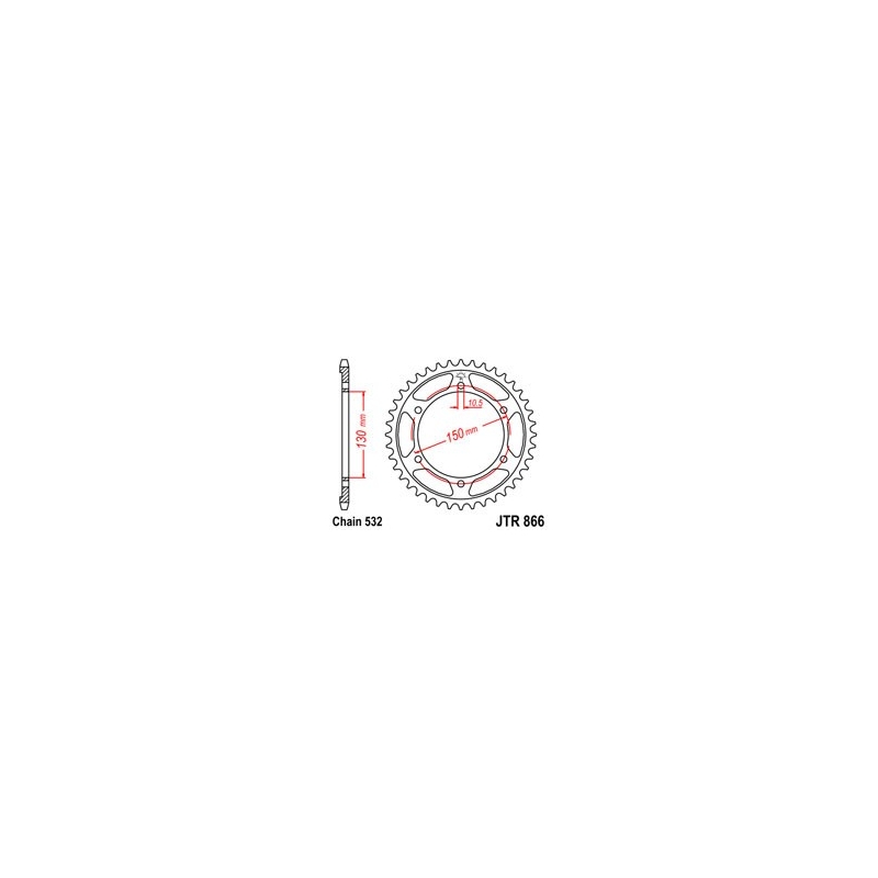 Rear sprocket JT 39T, 532