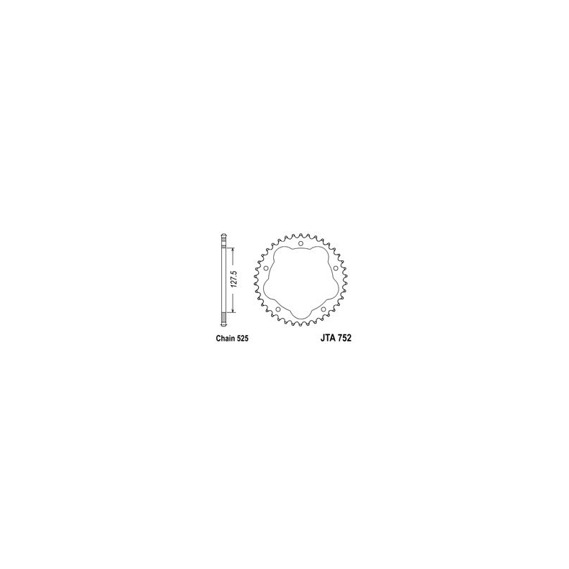 Rear sprocket JT 41T, 525