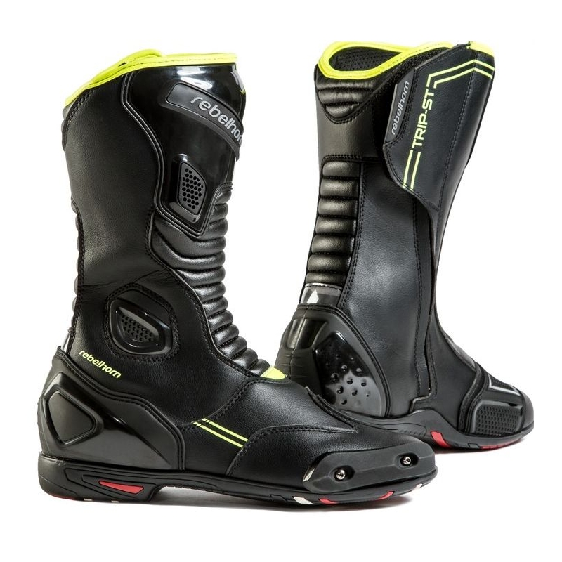 Buty motocyklowe Rebelhorn Trip ST CE czarno-fluo żółte wyprzedaż