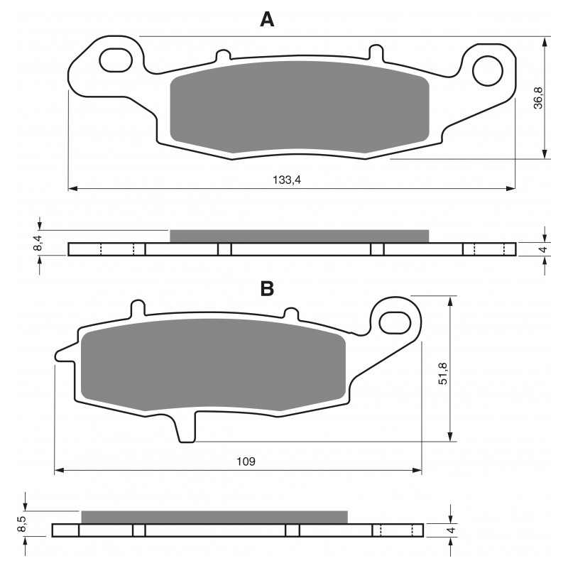 Brake pads GOLDFREN S3