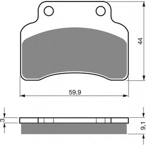 Brake pads GOLDFREN 136 AD  STREET