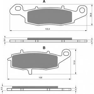 Brake pads GOLDFREN 124 S33 STREET FRONT