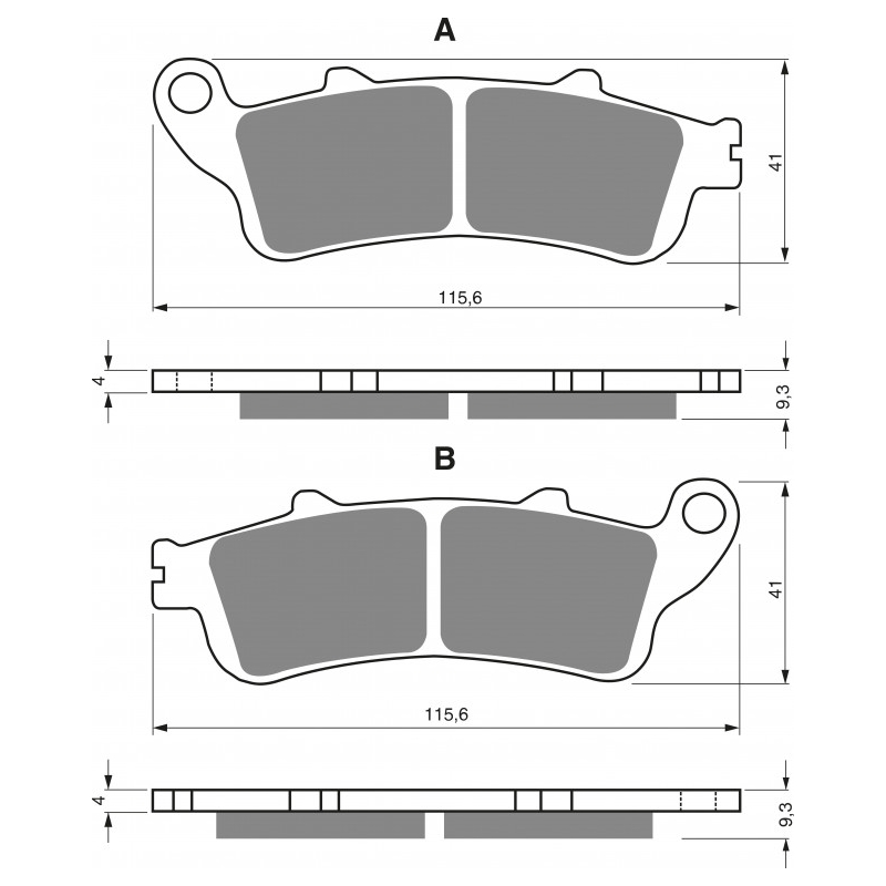Brake pads GOLDFREN S33 STREET FRONT