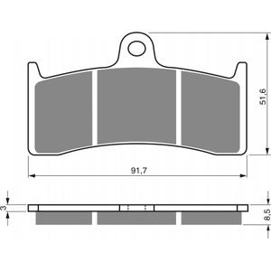Brake pads GOLDFREN 126 GP6