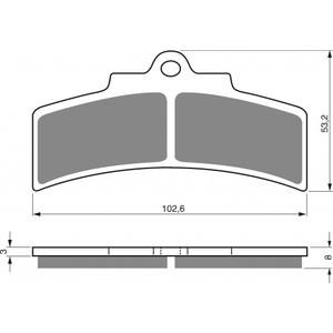 Brake pads GOLDFREN 123 GP6