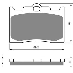 Brake pads GOLDFREN 132 GP6