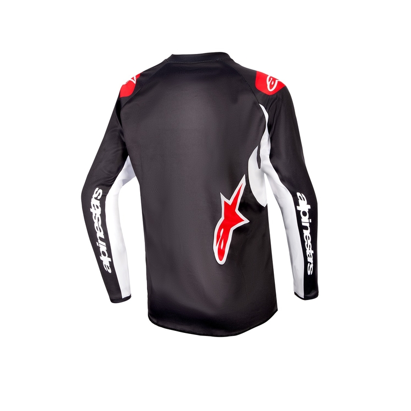 Dziecięca koszulka motocrossowa Alpinestars Racer Lucent 2024 czarno-biało-czerwona